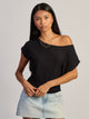 HARLOW SKYE SLOUCH TEE - BLACK