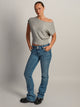 HARLOW SKYE SLOUCH TEE - HEATHER GREY