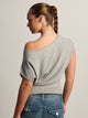 HARLOW SKYE SLOUCH TEE - HEATHER GREY