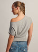 HARLOW SKYE SLOUCH TEE - HEATHER GREY