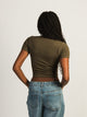 HARLOW HARLOW SQUARENECK SEAMLESS TEE - ARMY - CLEARANCE - Boathouse
