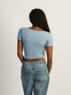 HARLOW HARLOW SQUARENECK SEAMLESS TEE - BLUEBERRY - Boathouse