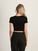 HARLOW HARLOW SQUARENECK SEAMLESS TEE - BLACK - CLEARANCE - Boathouse