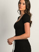 HARLOW HARLOW SQUARENECK SEAMLESS TEE - BLACK - Boathouse