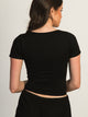 HARLOW HARLOW SQUARENECK SEAMLESS TEE - BLACK - Boathouse