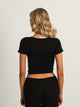 HARLOW HARLOW SQUARENECK SEAMLESS TEE - BLACK - Boathouse
