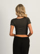 HARLOW HARLOW SQUARENECK SEAMLESS TEE - CHARCOAL - Boathouse