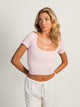 HARLOW HARLOW SQUARENECK SEAMLESS TEE - LIGHT PINK - Boathouse