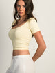HARLOW HARLOW SQUARENECK SEAMLESS TEE - YELLOW - Boathouse