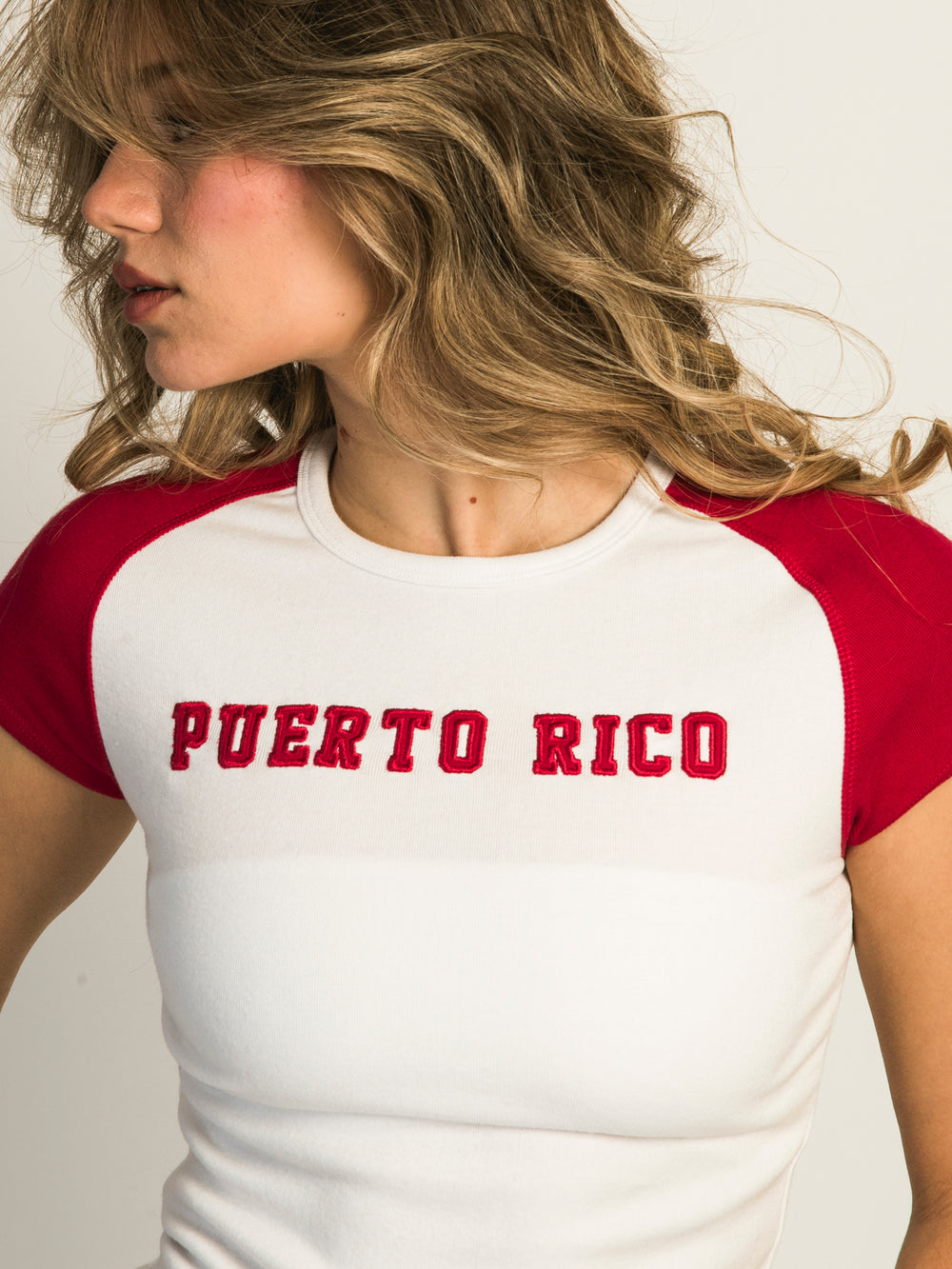 HARLOW MISSY APPLIQUE TEE - PUERTO RICO