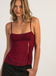 HARLOW PARTY KESTRA TANK TOP - BURGUNDY