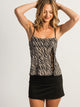HARLOW HARLOW PARTY KESTRA TANK TOP - ZEBRA - Boathouse