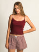 HARLOW HARLOW MALLORY TANK TOP - BURGUNDY - Boathouse