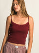 HARLOW HARLOW MALLORY TANK TOP - BURGUNDY - Boathouse