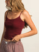 HARLOW HARLOW MALLORY TANK TOP - BURGUNDY - Boathouse