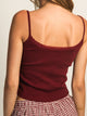 HARLOW HARLOW MALLORY TANK TOP - BURGUNDY - Boathouse