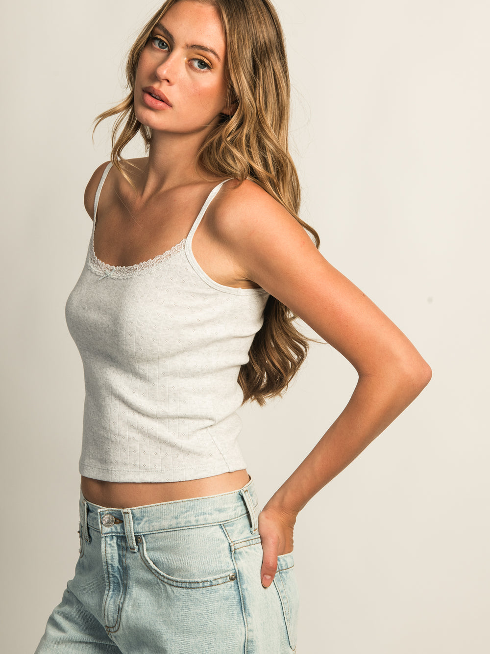 CAMISOLE HARLOW MALLORY MELANGE - CLOUD