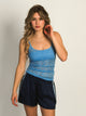 HARLOW HARLOW LACEY TANK TOP - E. BLUE - Boathouse