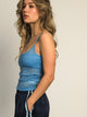 HARLOW HARLOW LACEY TANK TOP - E. BLUE - Boathouse