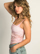 HARLOW HARLOW LACEY TANK TOP - CHERRY BLOSSOM - Boathouse