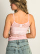 HARLOW HARLOW LACEY TANK TOP - CHERRY BLOSSOM - Boathouse