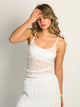 HARLOW HARLOW LACEY TANK TOP - WHITE - Boathouse