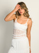 HARLOW HARLOW LACEY TANK TOP - WHITE - Boathouse