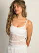 HARLOW HARLOW LACEY TANK TOP - WHITE - Boathouse