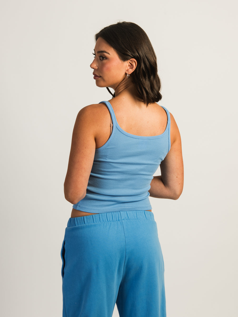 HARLOW ESSENTIAL RIBBED TANK - ELECTRIC BLUE