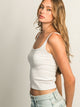 HARLOW HARLOW ESSENTIAL RIBBED MELANGE TANK - Boathouse
