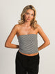 HARLOW HARLOW BAILEY STRIPED TUBE TOP - WHITE/BLACK - Boathouse