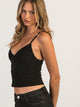 HARLOW HARLOW PARTY TYLA TANK TOP - BLACK - Boathouse