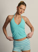 HARLOW TORI HALTER TOP - AQUA