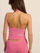 HARLOW MELANI HALTER TOP – ROSE