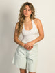 HARLOW HARLOW DANI MELANGE HALTER TOP - CLOUD - Boathouse