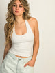 HARLOW HARLOW DANI MELANGE HALTER TOP - CLOUD - Boathouse