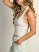 HARLOW HARLOW DANI MELANGE HALTER TOP - CLOUD - Boathouse