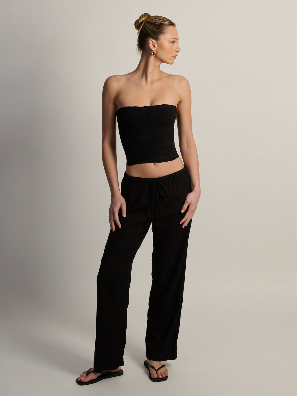 HARLOW SIENNA TUBE TOP - BLACK