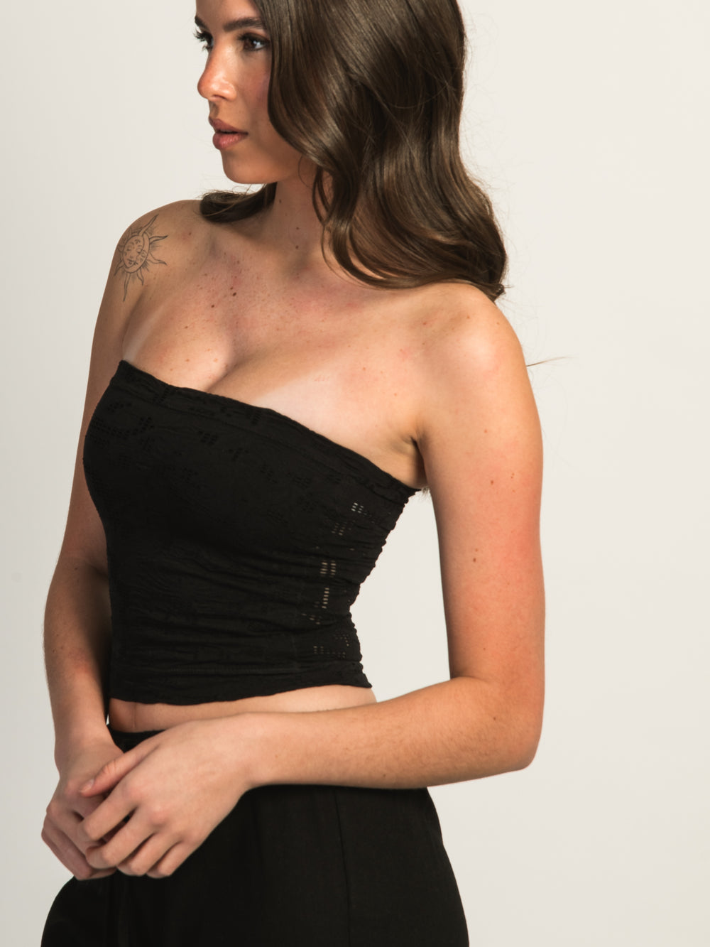 HARLOW SIENNA TUBE TOP - BLACK