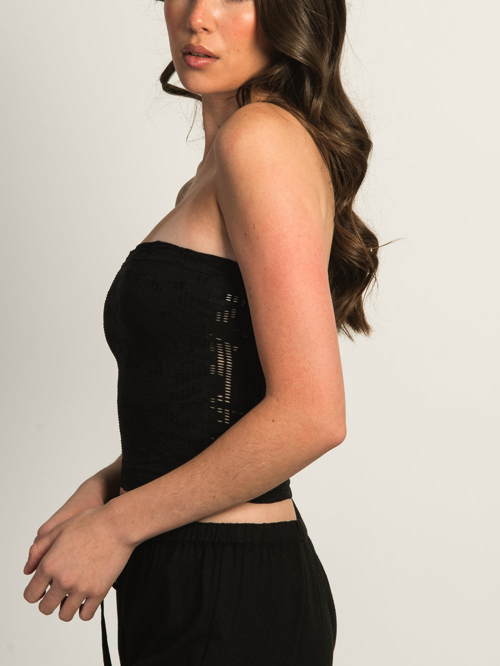 HARLOW SIENNA TUBE TOP - BLACK