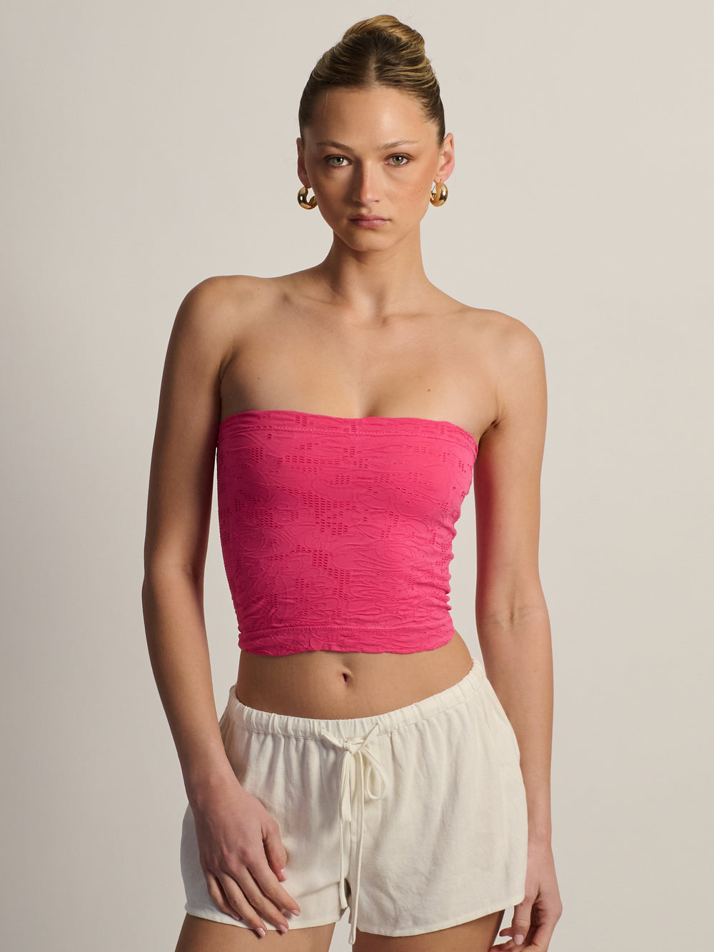 HARLOW SIENNA TUBE TOP - HOT PINK