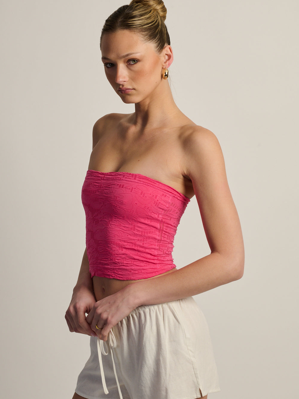 HARLOW SIENNA TUBE TOP - HOT PINK