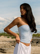 HARLOW HARLOW NINA TUBE TOP - LIGHT BLUE - Boathouse