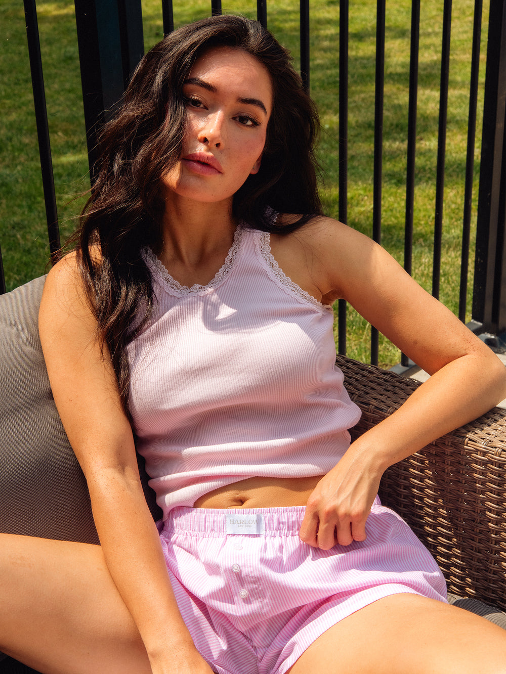 HARLOW KYLIE TANK - LIGHT PINK