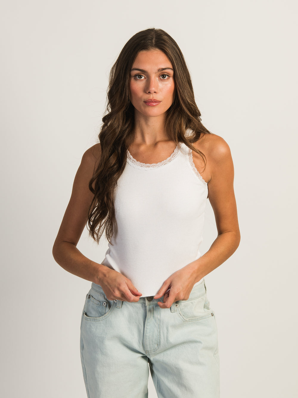 HARLOW HARLOW KYLIE TANK - WHITE - CLEARANCE - Boathouse