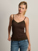 HARLOW HARLOW LUNA LACE TANK - BROWN - Boathouse