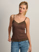 HARLOW HARLOW LUNA LACE TANK - BROWN - Boathouse