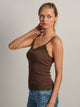 HARLOW LUNA LACE TANK - BROWN