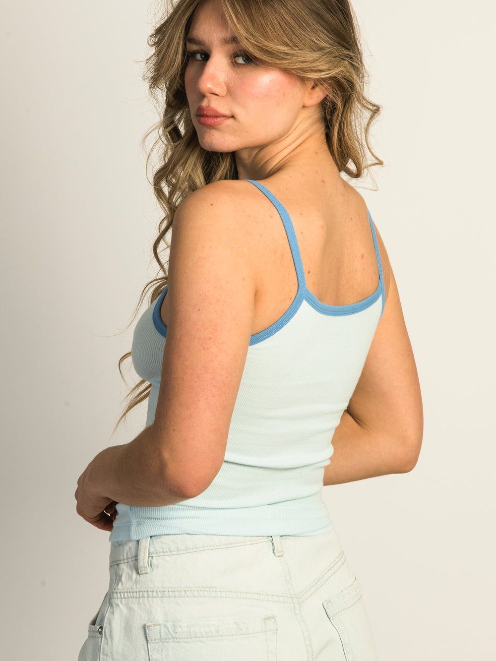 HARLOW HARLOW LOGAN PRINT TANK - BLUE - CLEARANCE - Boathouse