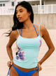 HARLOW HARLOW GIA TANK - PRINT AQUA - Boathouse